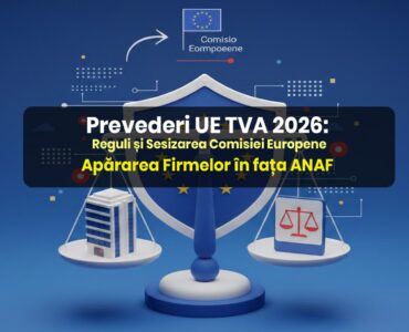 Protecție Fiscală Europeană - Lawyeresse Infografic Lawyeresse reprezentând balanța justiției și scutul Uniunii Europene pentru protecția fiscală a firmelor împotriva inactivării codului TVA.